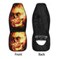 Fire skull seat cover for car, Flaming skull Seat Covers mat for car skull seat cover, skull rug mat for car, skull in fire car seat covers