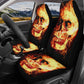 Fire skull seat cover for car, Flaming skull Seat Covers mat for car skull seat cover, skull rug mat for car, skull in fire car seat covers