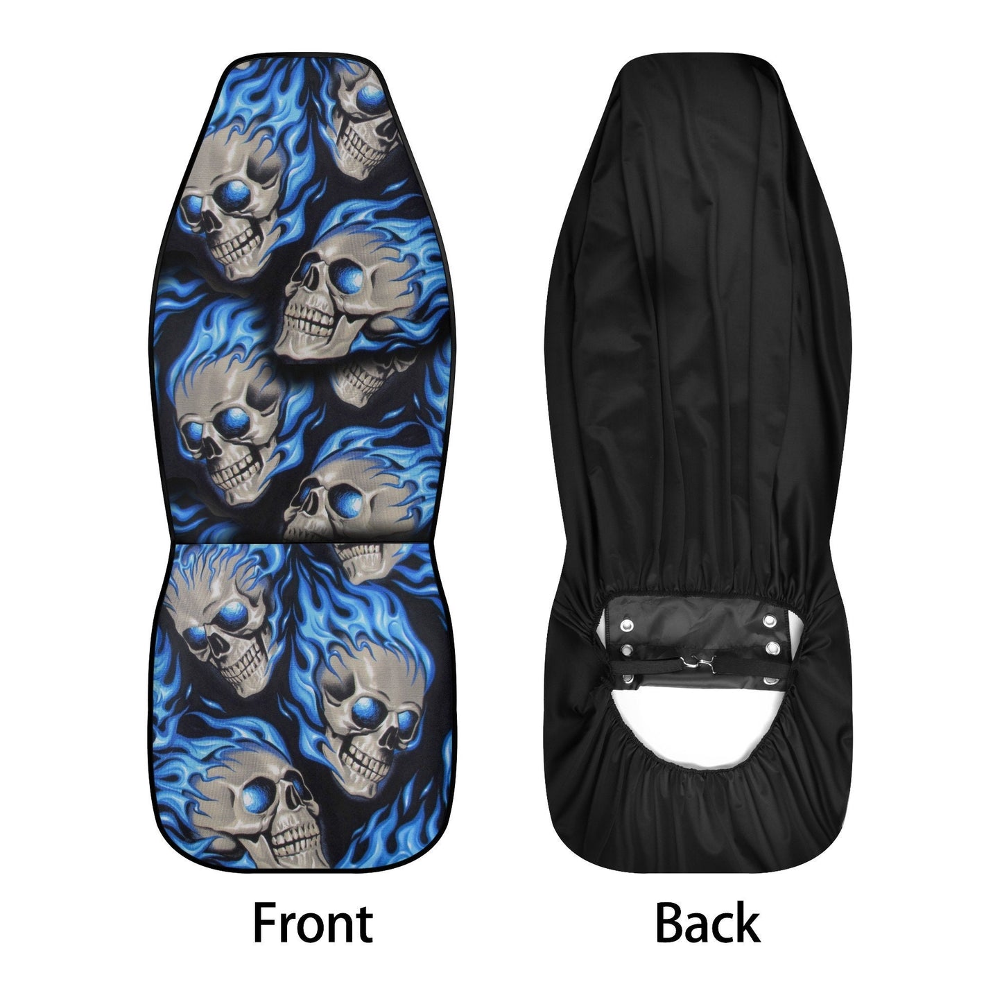 Flaming skull seat cover for car, Day of the dead skull Seat Covers mat for car skull seat cover rug mat for car floral skull car seat cover