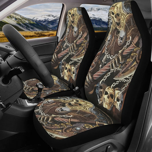 Reaper skull seat cover for car, grim reaper skull Seat Covers mat for car skull seat cover rug mat for car, skeleton skull car seat cover