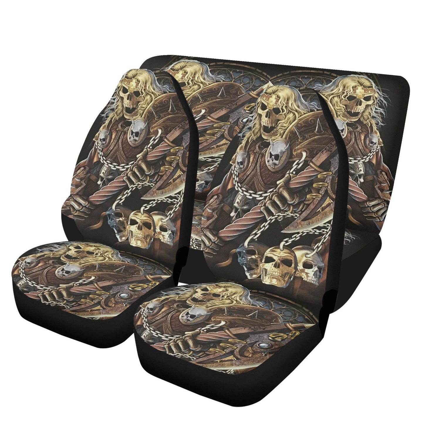 Reaper skull seat cover for car, grim reaper skull Seat Covers mat for car skull seat cover rug mat for car, skeleton skull car seat cover