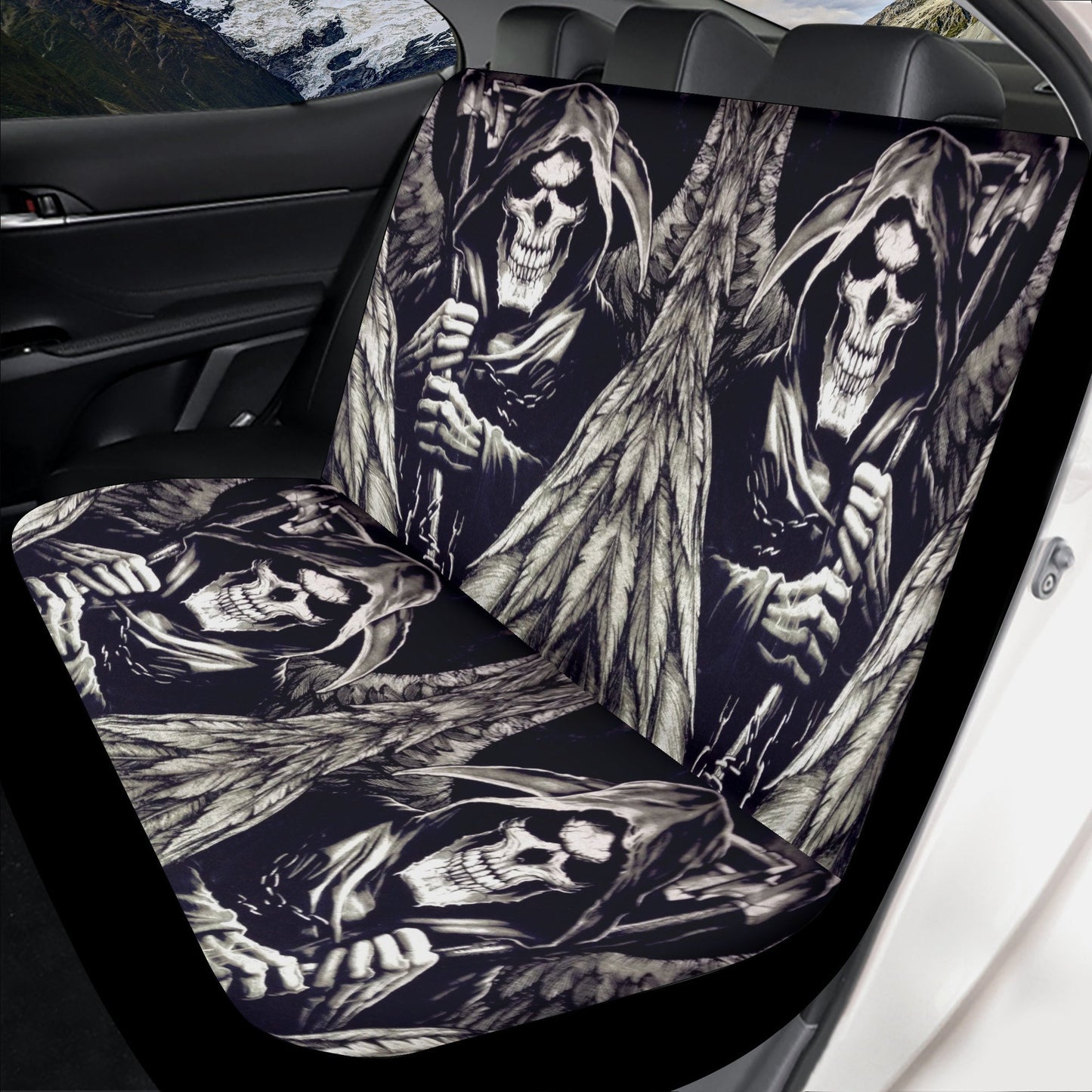 Skull Car Seat Cover car mat Halloween death seat cover mat ghost car seat protector cover Death skull mat skeleton car mat seat protector