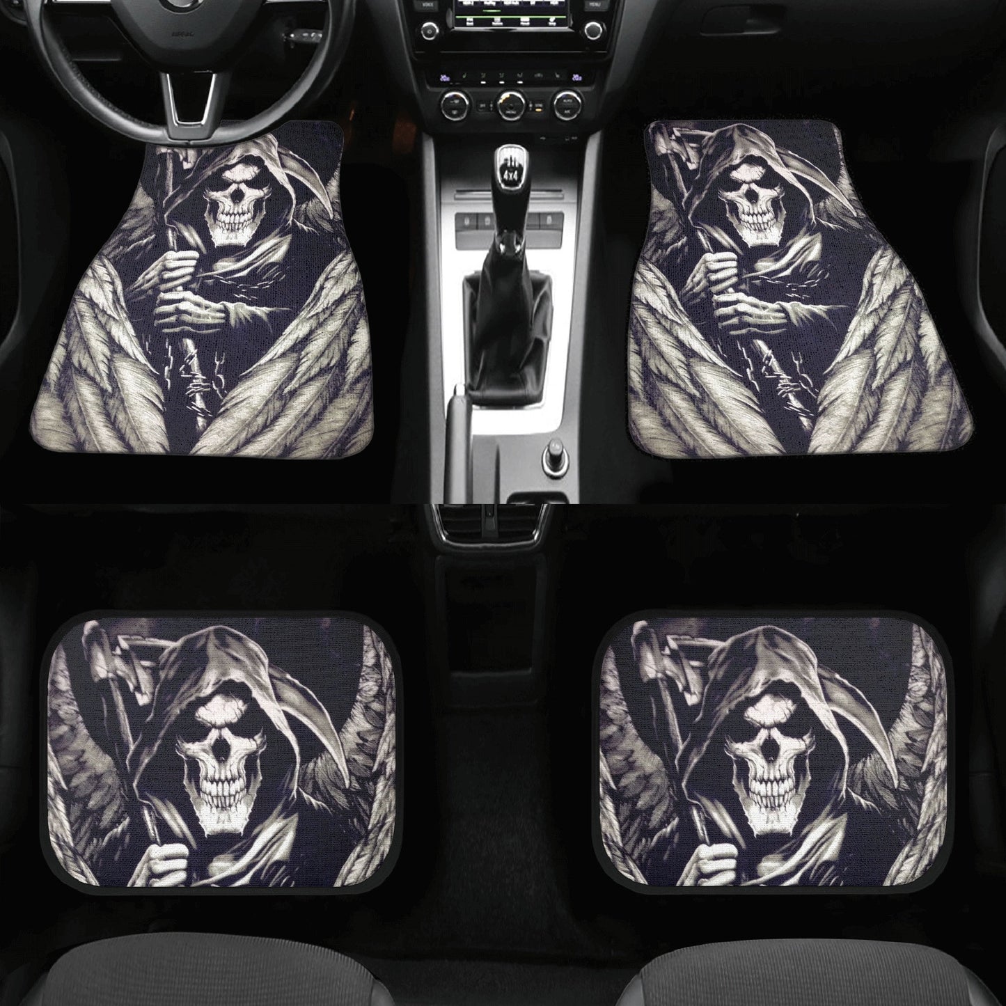 Skull Car Seat Cover car mat Halloween death seat cover mat ghost car seat protector cover Death skull mat skeleton car mat seat protector