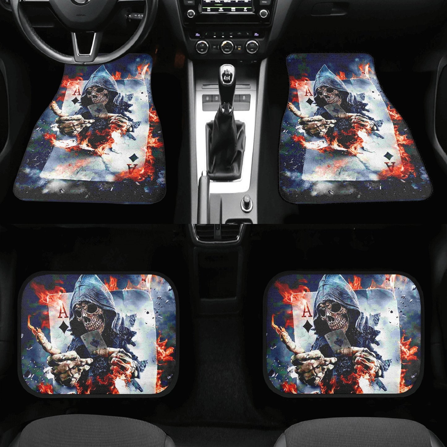 Skull Car Seat Cover car mat Halloween death seat cover mat ghost car seat protector cover Death skull mat skeleton car mat seat protector