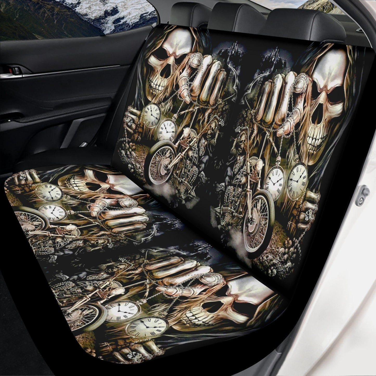 Skull Car Seat Cover car mat Halloween death seat cover mat ghost car seat protector cover Death skull mat skeleton car mat seat protector