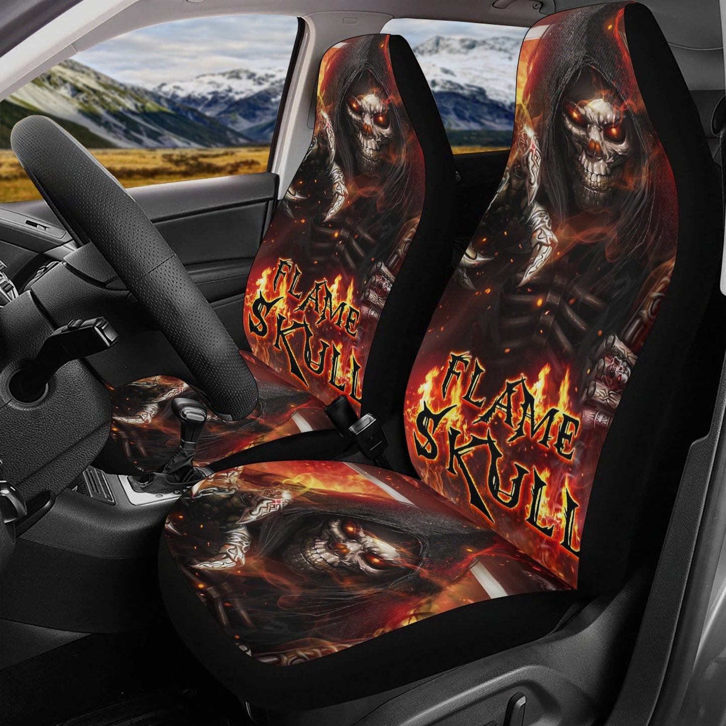 Skull Car Seat Cover car mat Halloween death seat cover mat ghost car seat protector cover Death skull mat skeleton car mat seat protector