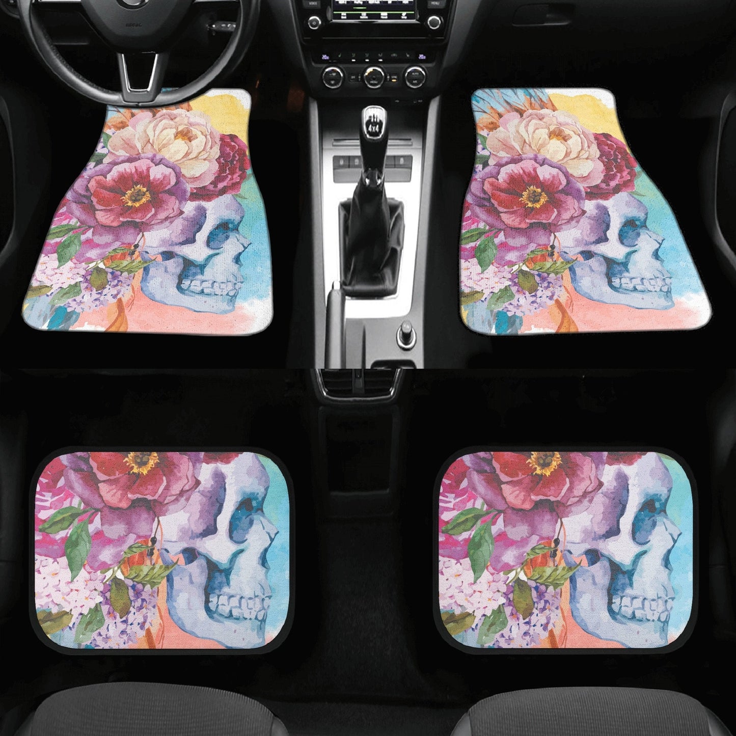 Skull Car Seat Cover car mat Halloween death seat cover mat ghost car seat protector cover Death skull mat skeleton car mat seat protector
