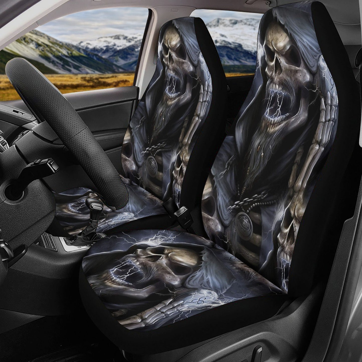 Skull Car Seat Cover car mat Halloween death seat cover mat ghost car seat protector cover Death skull mat skeleton car mat seat protector