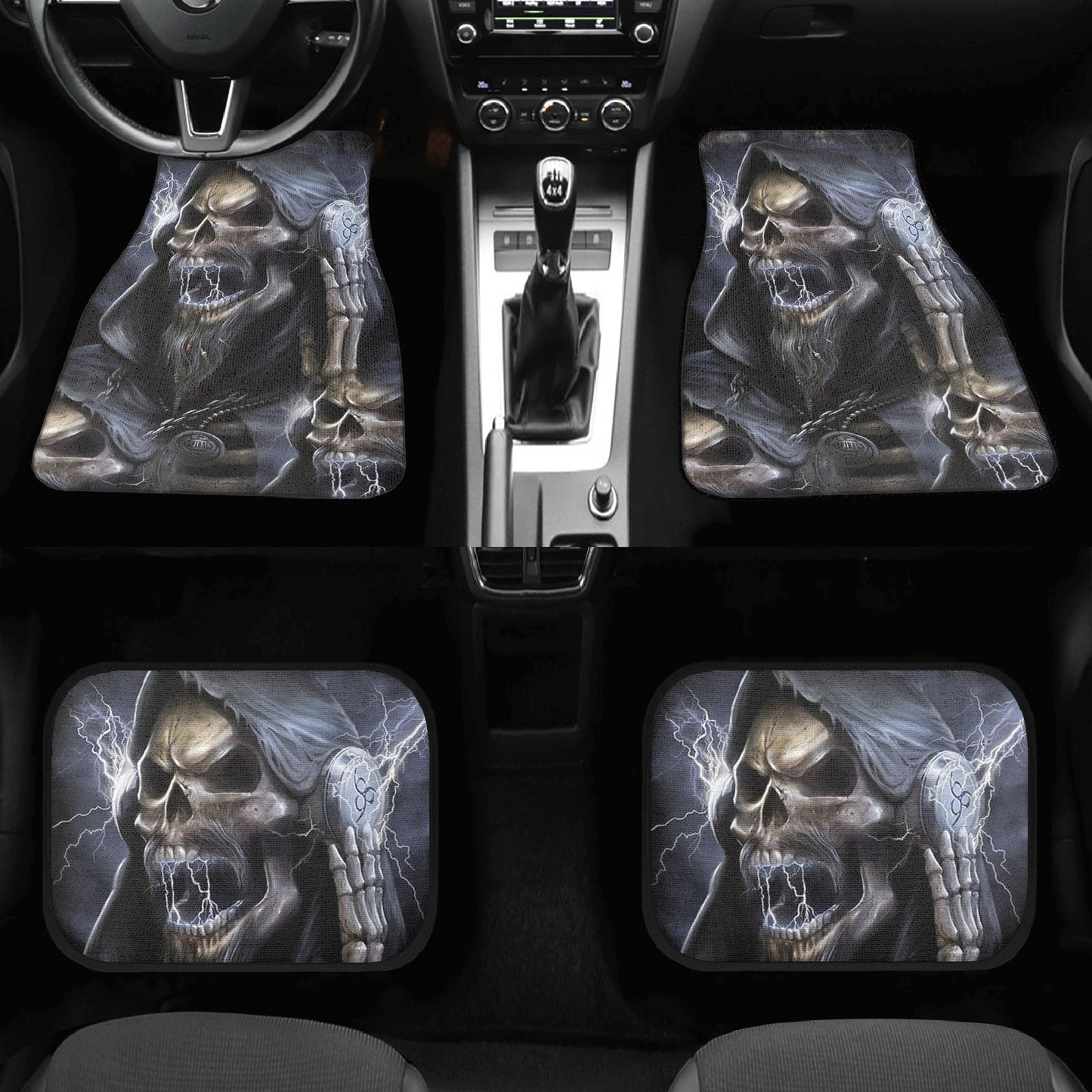 Skull Car Seat Cover car mat Halloween death seat cover mat ghost car seat protector cover Death skull mat skeleton car mat seat protector