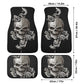 Floral skull car seat cover car mat, candy skull Seat Covers mat for car, skull seat cover rug mat for car, flower skull car seat cover mats