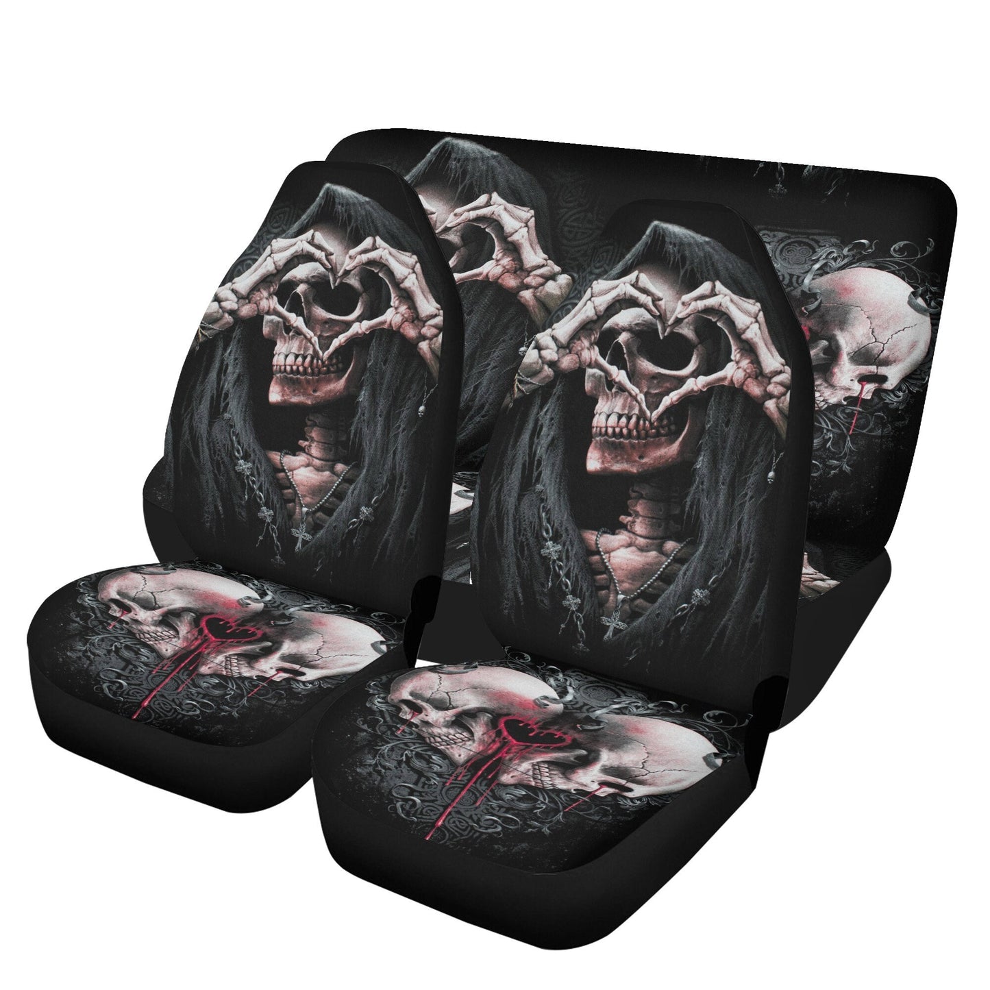 Skull Car Seat Cover car mat Halloween death seat cover mat ghost car seat protector cover Death skull mat skeleton car mat seat protector