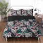 4pcs Floral sugar skull bedding duvet cover set, day of the dead skull bedding set, dia de los muertos sugar skull duvet cover pillow covers