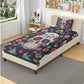 4pcs candy skull bedding duvet cover set, dia de los muertos skull bedding set, Mexican calaveras floral skull duvet cover pillow covers