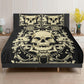 4pcs Horror skull bedding set, Gothic skeleton duvet cover set, Halloween skull bedding set, Grim reaper skull duvet cover pillow covers