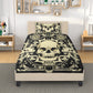 4pcs Horror skull bedding set, Gothic skeleton duvet cover set, Halloween skull bedding set, Grim reaper skull duvet cover pillow covers