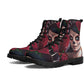 Calaveras mexican skull girl leather boots, sugar skull boots for men women, day of the dead skulls boots for women men, skull girl boots