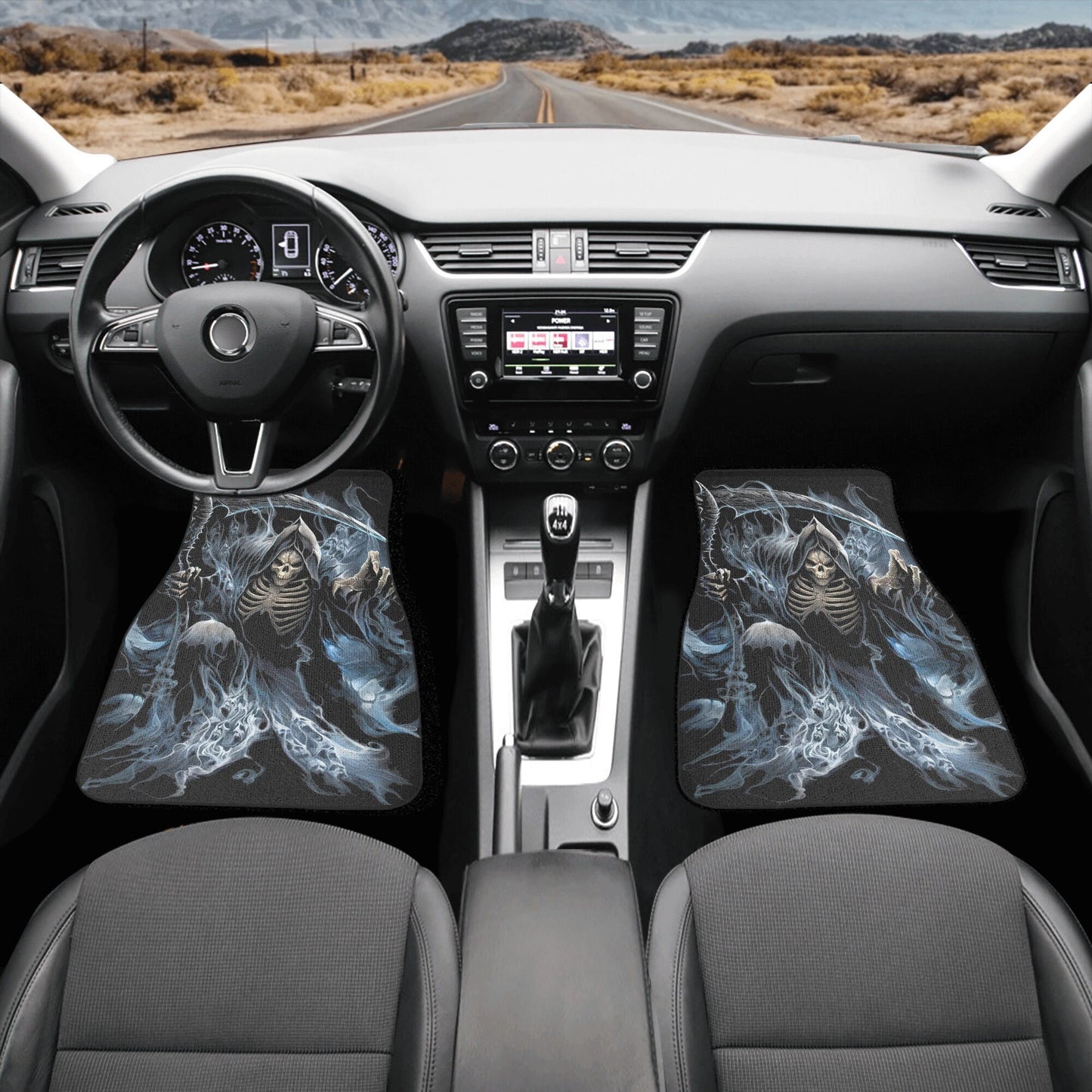 Grim reaper Skull Car Seat Cover car mat Halloween death seat cover mat ghost car seat protector skull mat skeleton car mat seat protector