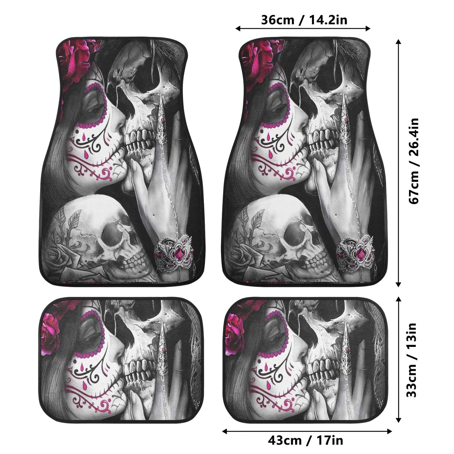 Candy skull girl Car Seat Covers car mat flower skull car seat protector Dia de los muertos girls car mat candy skull car seat cover mats