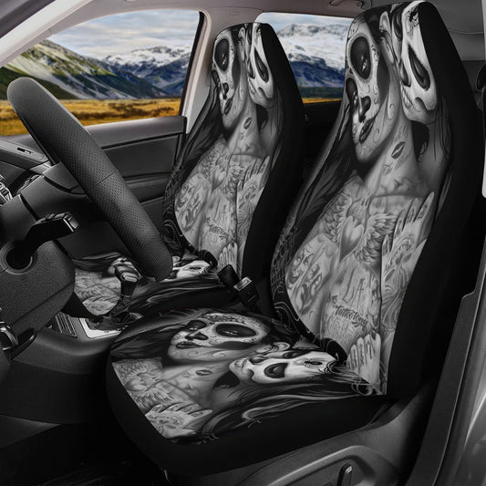 Sugar skull girl Car Seat Covers car mat Candy skull car seat protector Day of the dead girls car mat floral rose skull car seat cover mats