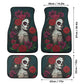 Flower Sugar skull Car Seat Covers car mat flower skull car seat protector rose Mexican skull car mat candy skull car accessories seat cover