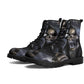 Grim reaper skull boots for men women, Horror punisher skull gothic women boots skeleton boots, Halloween fire skulls leather boots shoes