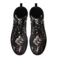 Grim reaper BOSS skull boots for men women, Gothic punisher skull women boots skeleton boots, Halloween punisher skulls leather boots shoes
