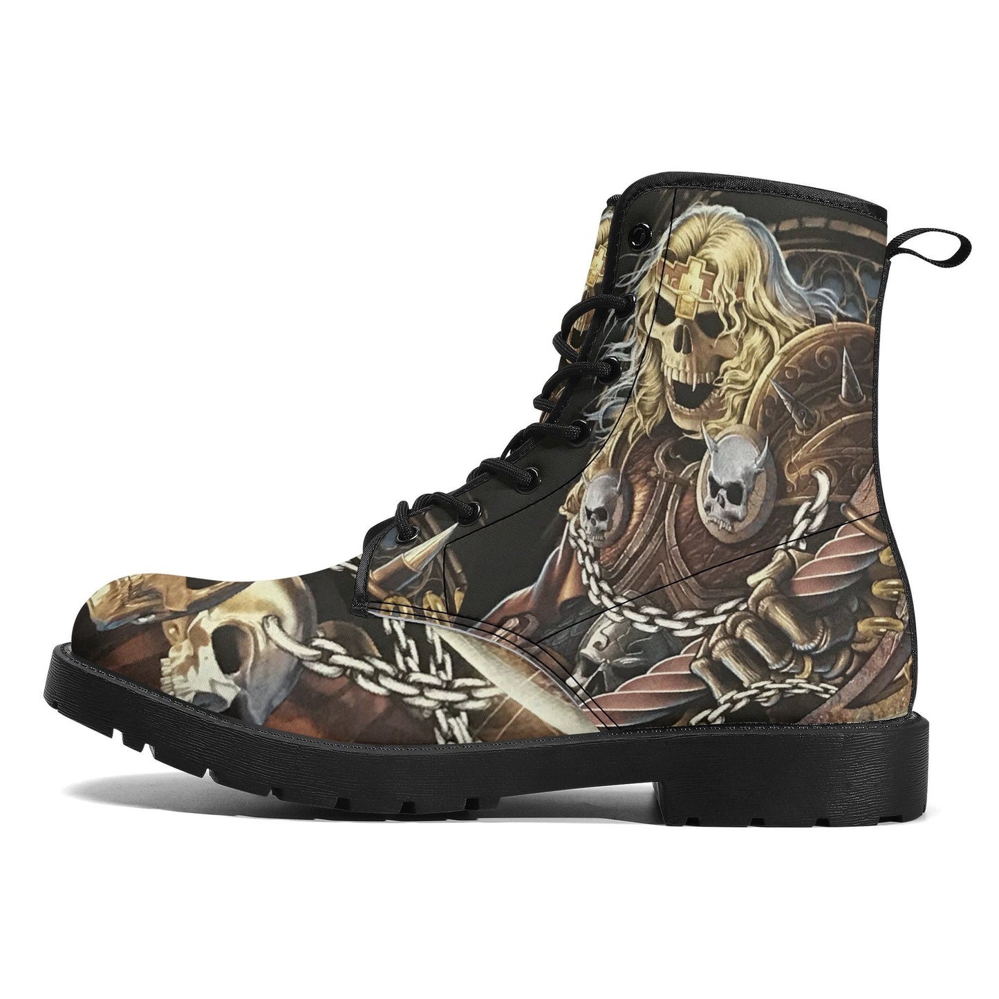 Grim reaper evils skull boots for men women, Horror punisher skull women boots skeleton boots, Death punisher leather boots shoes sneakers