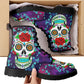 Dia de los muertos skull leather boots, Candy skull boots, Mexico butterfly sugar skull boots for women, skull men boots gothic women boots