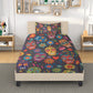 4pcs sugar skull bedding set, candy skull duvet cover set, day of the dead skull bedding set Halloween gothic skull duvet cover pillow cover
