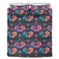 4pcs sugar skull bedding set, candy skull duvet cover set, day of the dead skull bedding set Halloween gothic skull duvet cover pillow cover