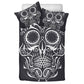 4pcs Floral sugar skull bedding duvet cover set, day of the dead skull candy skull bedding set, sugar skull duvet cover set pillow covers