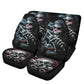 Biker Skull Car Seat Cover car mat Motorcycle skull death car seat cover, biker car seat protector skull mat skeleton car mat seat protector