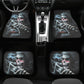 Biker Skull Car Seat Cover car mat Motorcycle skull death car seat cover, biker car seat protector skull mat skeleton car mat seat protector