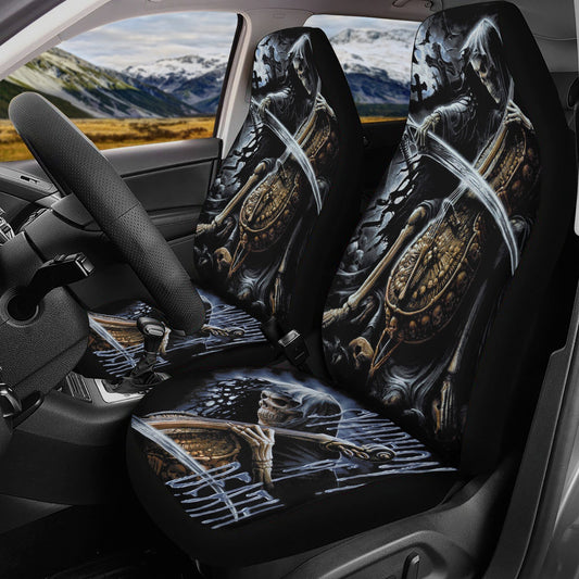 Grim reaper Skull Car Seat Cover car mat Skeleton death seat cover mat Flaming skull car seat protector skull mat skeleton car mat seat tool