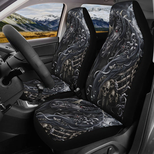 Horse Skull Car Seat Cover car mat Skeleton death seat cover mat Gothic horse skull car seat protector skull mat skeleton car mat seat cover