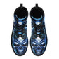 Flame skull leather boots, Halloween skull boots for men, skull in fire boots for women, skull floral boots gothic skeleton men women shoes