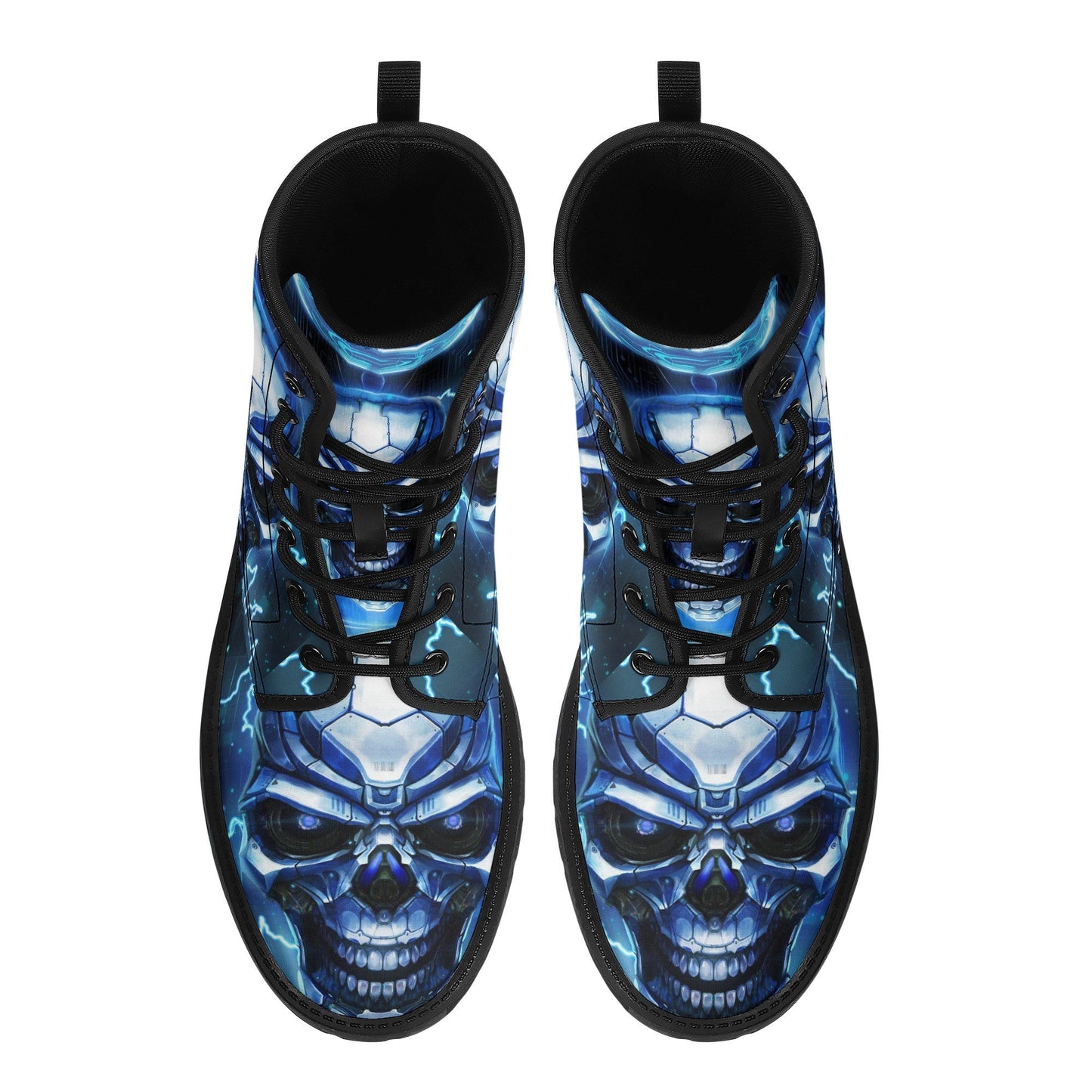 Flame skull leather boots, Halloween skull boots for men, skull in fire boots for women, skull floral boots gothic skeleton men women shoes