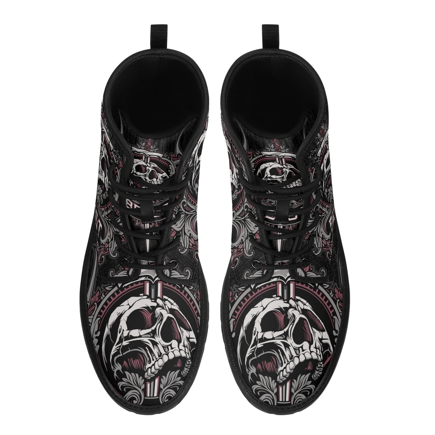 Beast skull leather boots, Skeleton skull boots for men, Grim reaper skull boots for men biker, skull boots horror skeleton men women boots