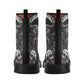 Grim reaper skull boots for men women, Gothic punisher skull women boots skeleton men boots, Halloween punisher skulls leather boots shoes