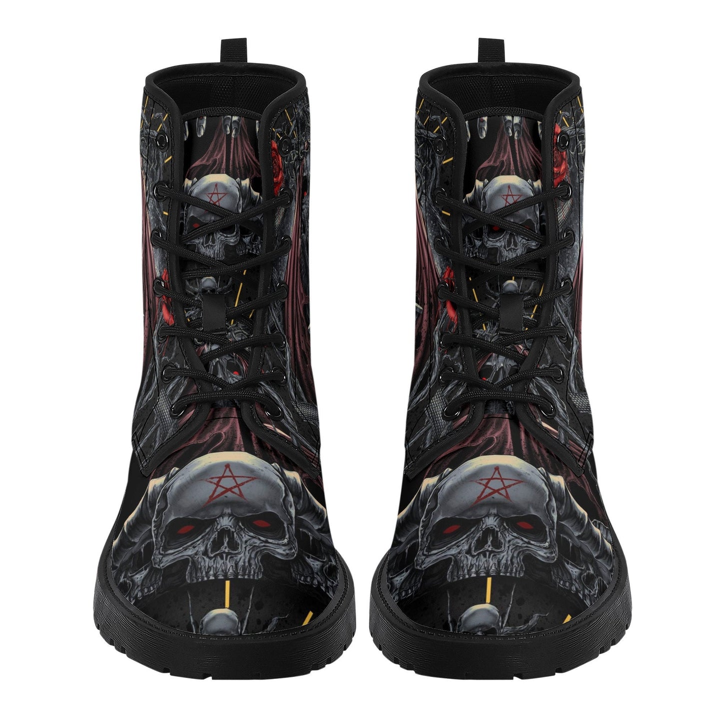 Horror reaper skull boots Streetwear shoes, Gothic punisher skull boots for men women, skeleton men boots, Halloween punisher leather boots