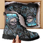 Horror reaper skull boots Streetwear shoes, Gothic punisher skull boots for men women, skeleton men boots, Halloween punisher leather boots