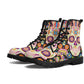 Sugar skull boots for men women, Dia de los muertos candy skull women boots skeleton leather boots, sugar skulls men leather boots shoes