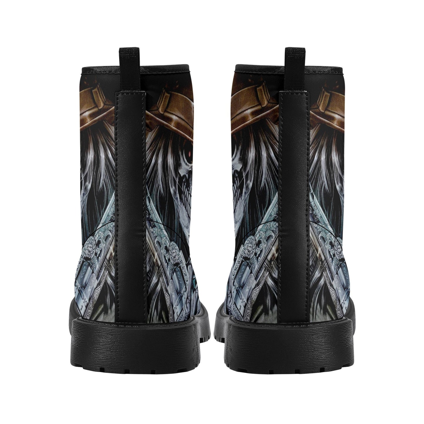 Grim reaper skull girl boots for men women shoes, Gothic skull boots for men women, skeleton men boots, Halloween motorcyle leather boots