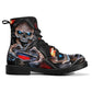 Game never die skull boots for men women shoes, Gaming skull boots for men women, skeleton men boots, Halloween Christmas evil leather boots