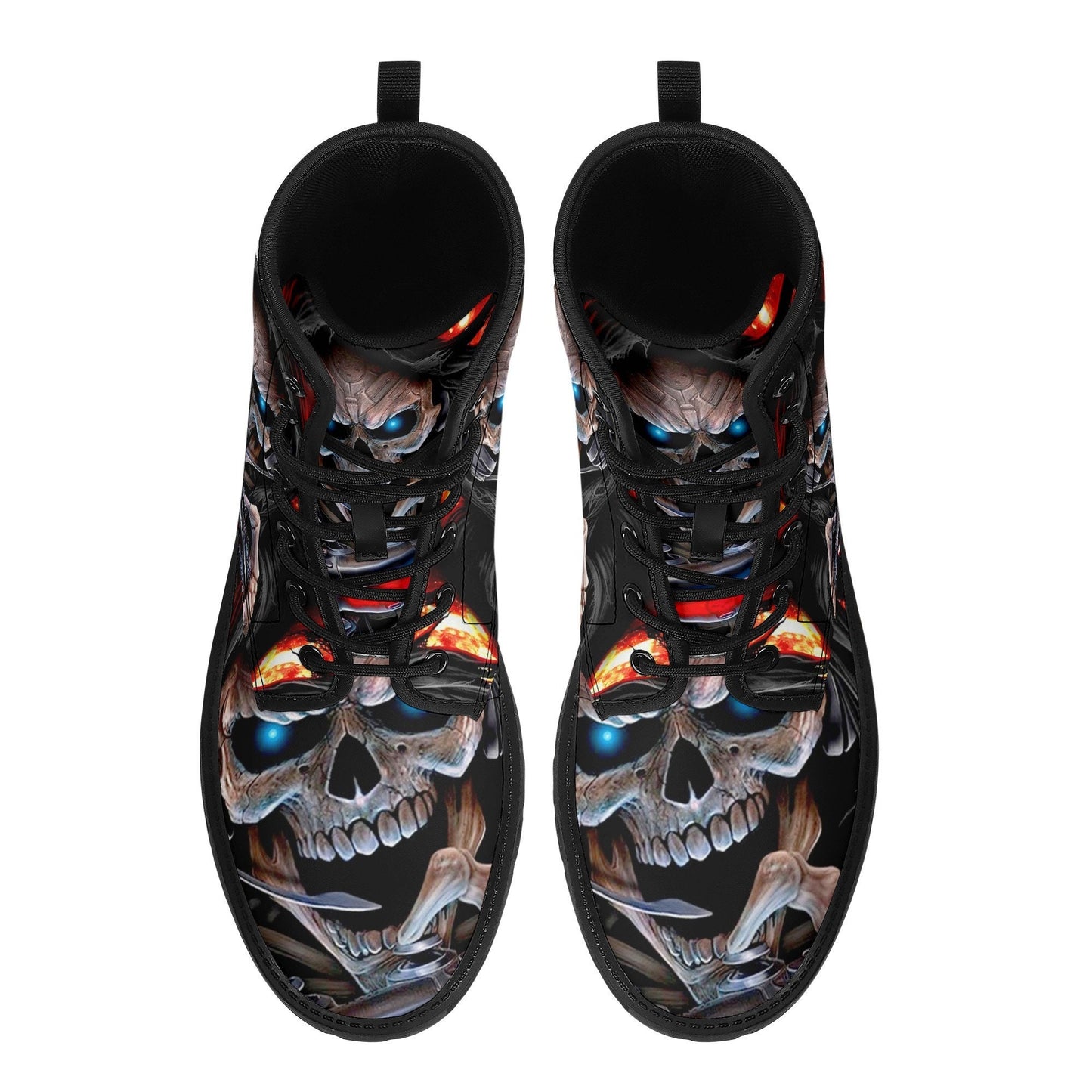 Game never die skull boots for men women shoes, Gaming skull boots for men women, skeleton men boots, Halloween Christmas evil leather boots