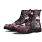 Floral skull boots Streetwear shoes, Gothic punisher skull boots for men women, skeleton men boots, Halloween Christmas skull leather boots