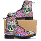 Dia de los muertos leather boots, sugar skull boots for men women, skull women's boots candy skull women's boots Mexican skull leather boots