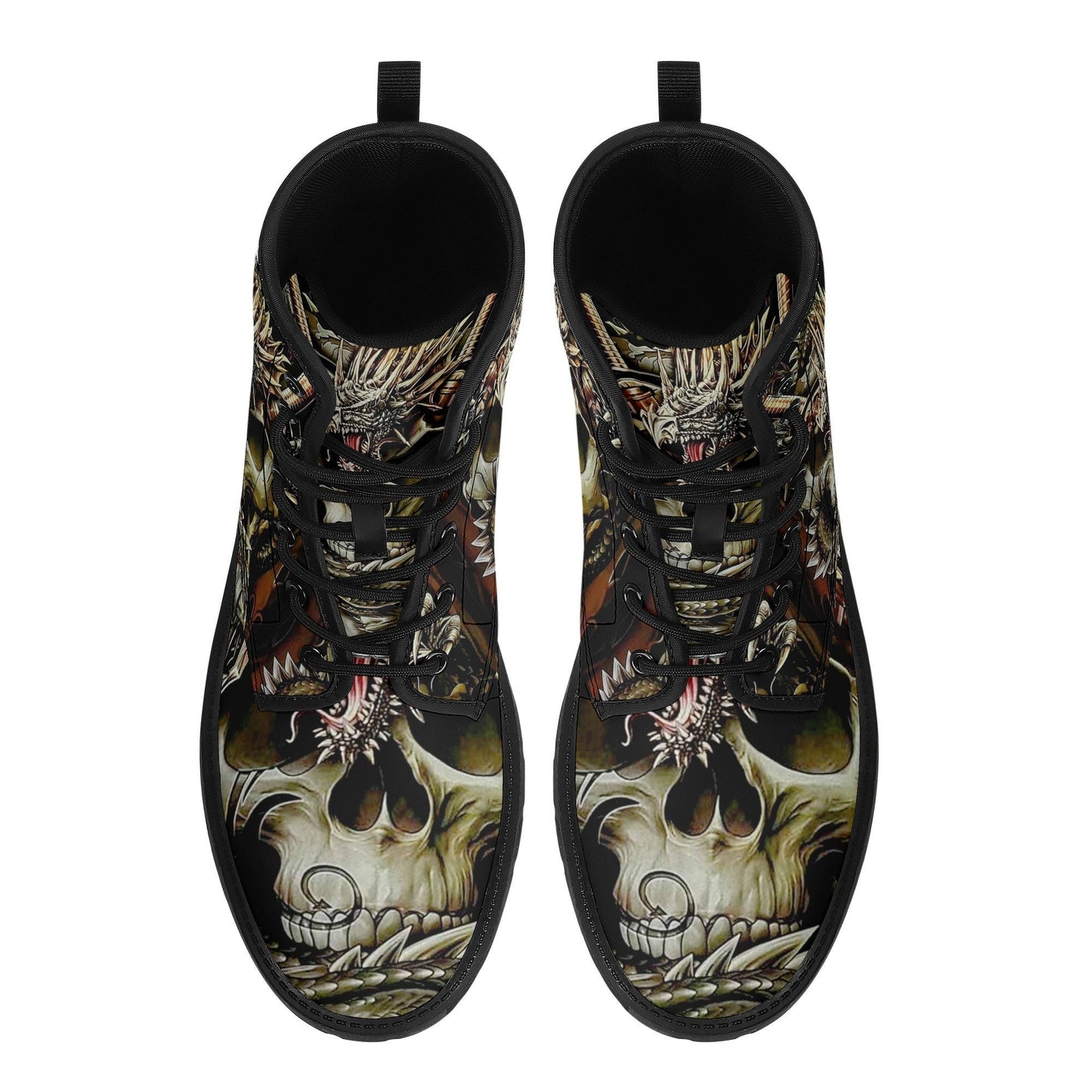 Dragon skull girl boots for men women shoes, Reaper skull boots for men women, Christmas men boots, Halloween Punisher skull leather boots