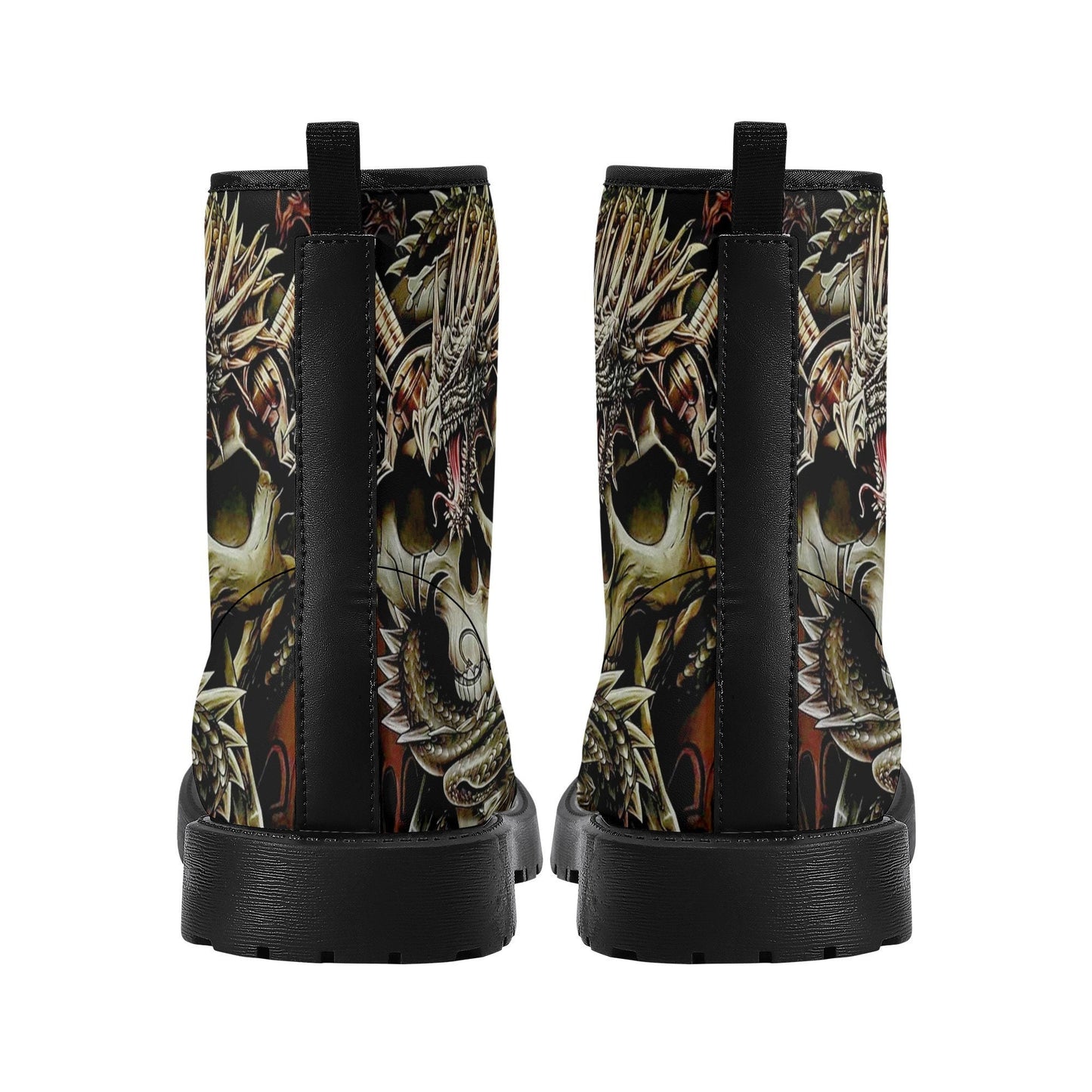 Dragon skull girl boots for men women shoes, Reaper skull boots for men women, Christmas men boots, Halloween Punisher skull leather boots