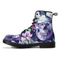 Floral skull skull boots for men women shoes, Flower skeleton boots for men, Skull  Christmas Halloween leather boots for men, Reaper boots